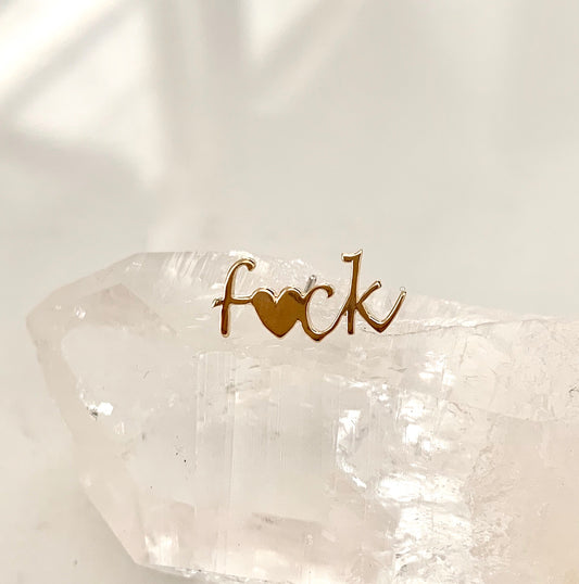 FUCK- Nameplate Earrings