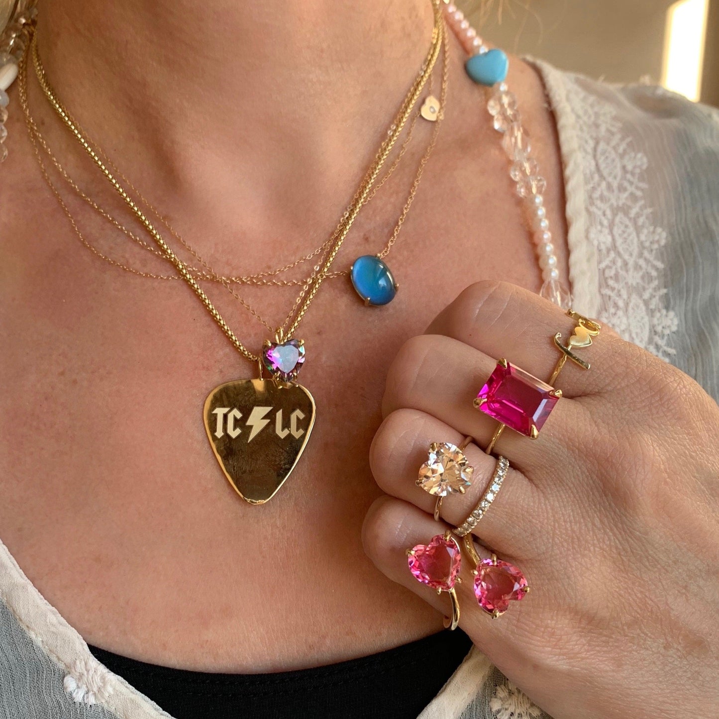 The Rocker Guitar Pick Necklace