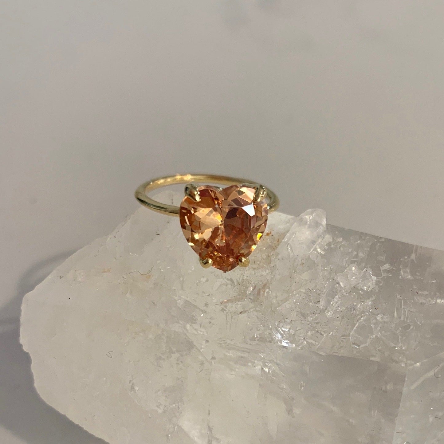 Heart of Stone- Citrine Ring