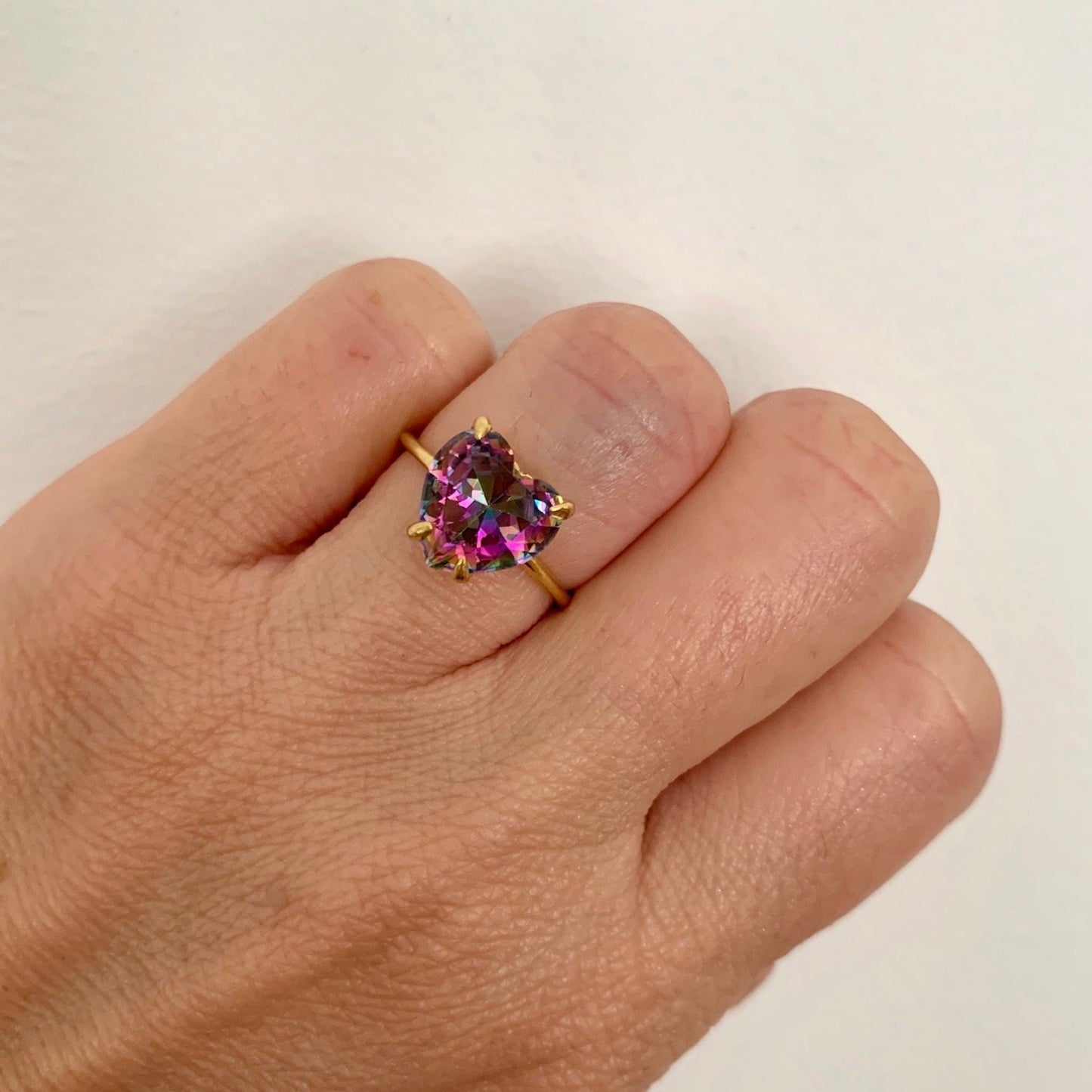 Heart of Stone- Mystic Topaz Ring