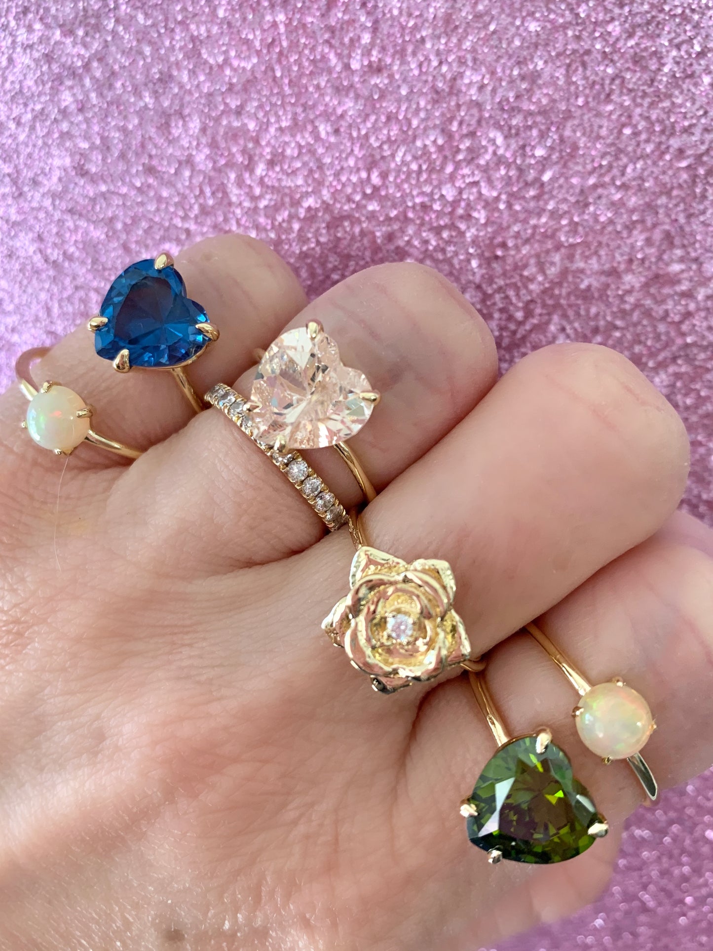 Heart of Stone- Blue Topaz Ring