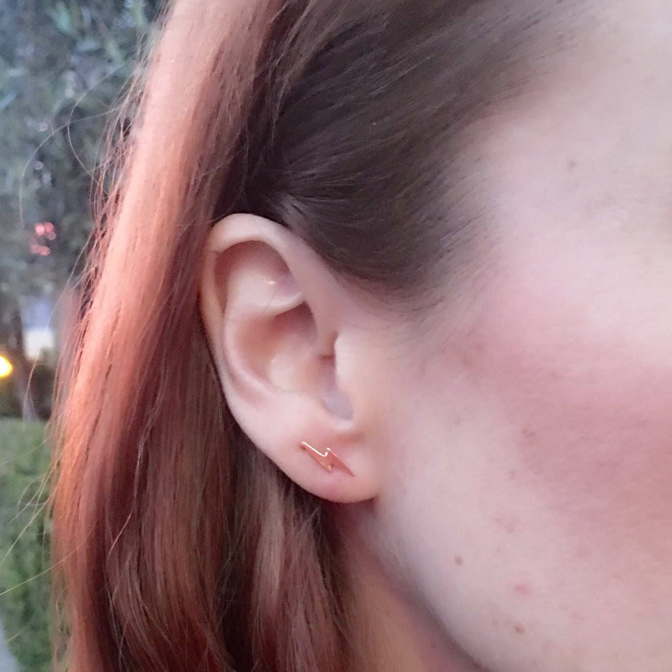 Tiny Lightening Bolt Ear Studs