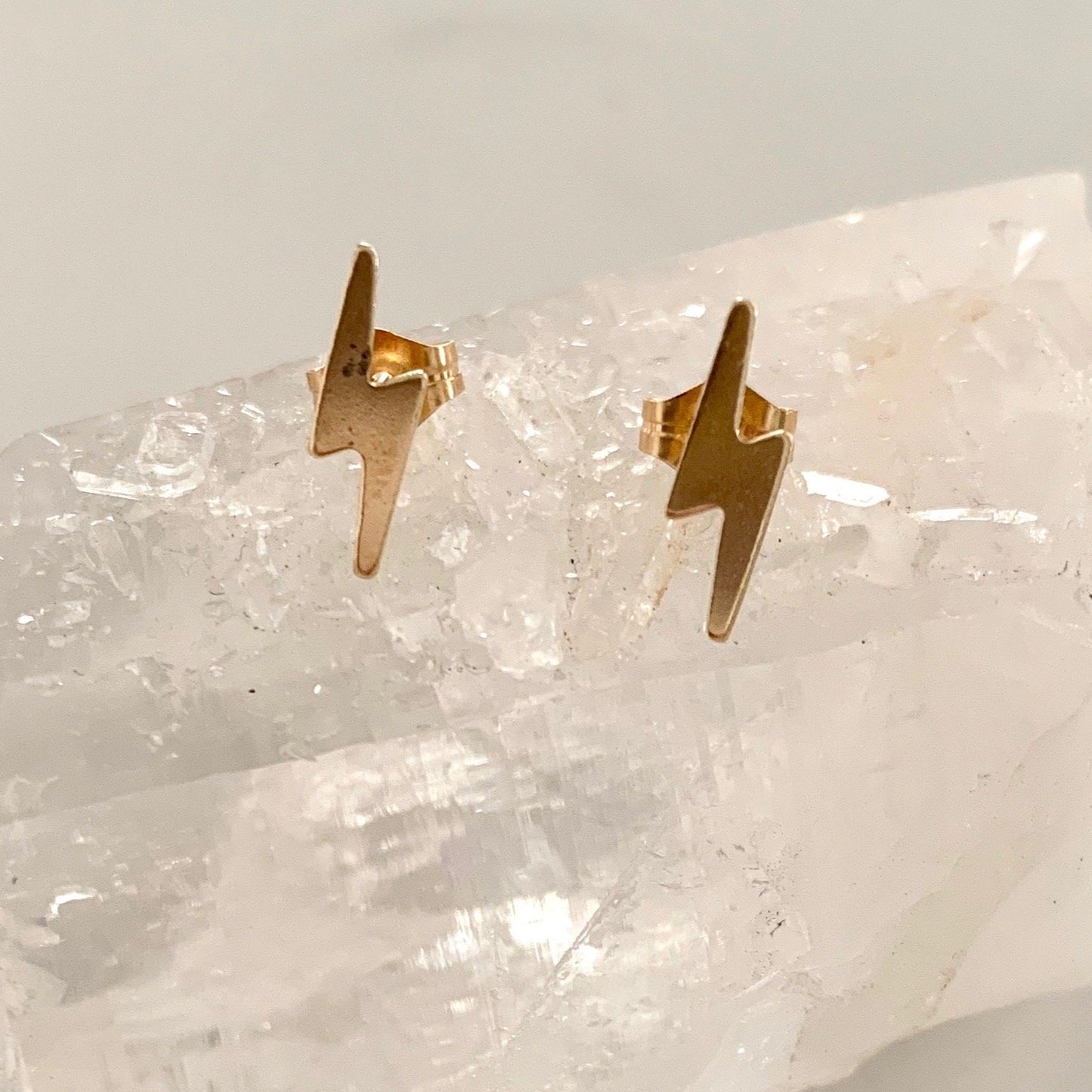 Tiny Lightening Bolt Ear Studs