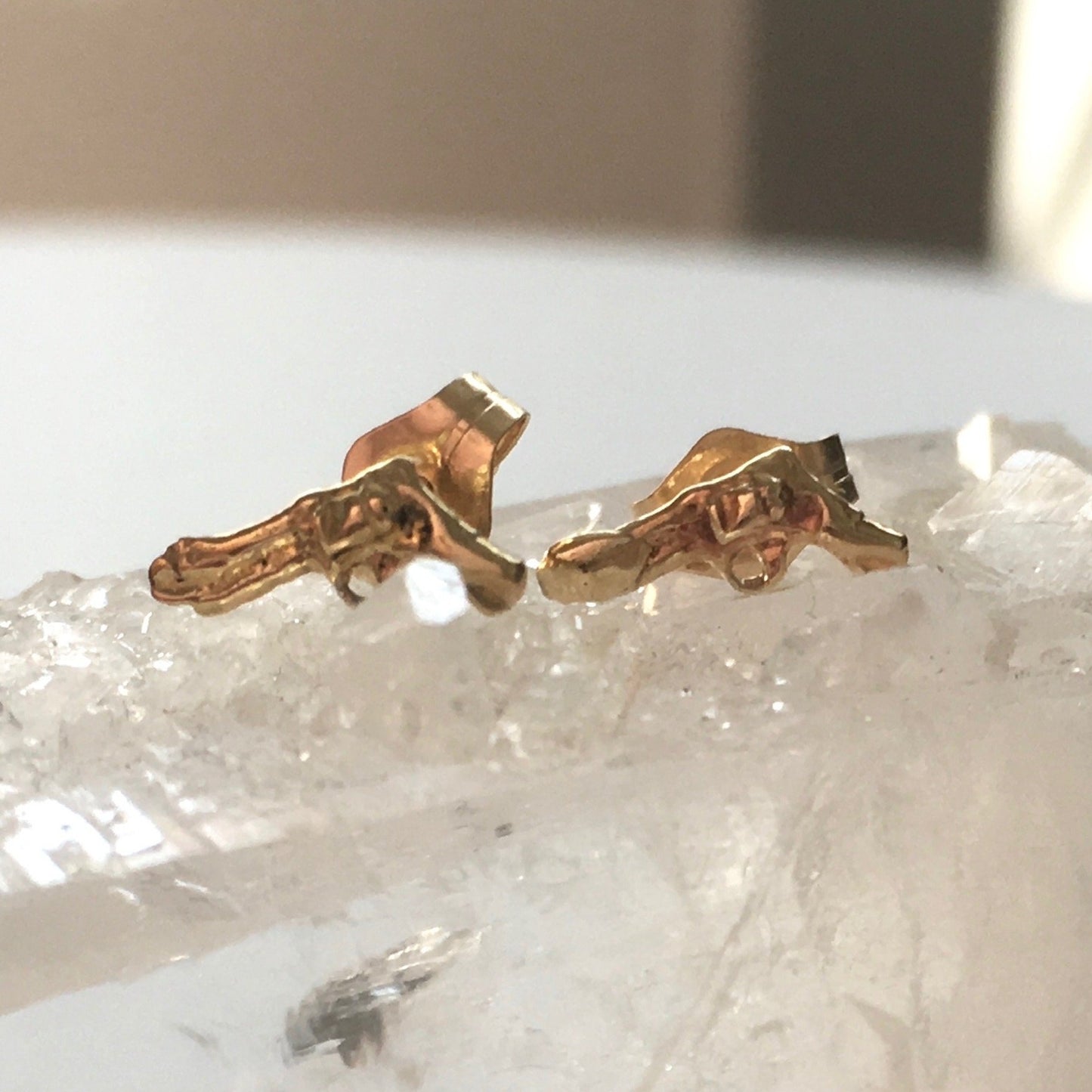 Tiny Toy Gun Ear Studs