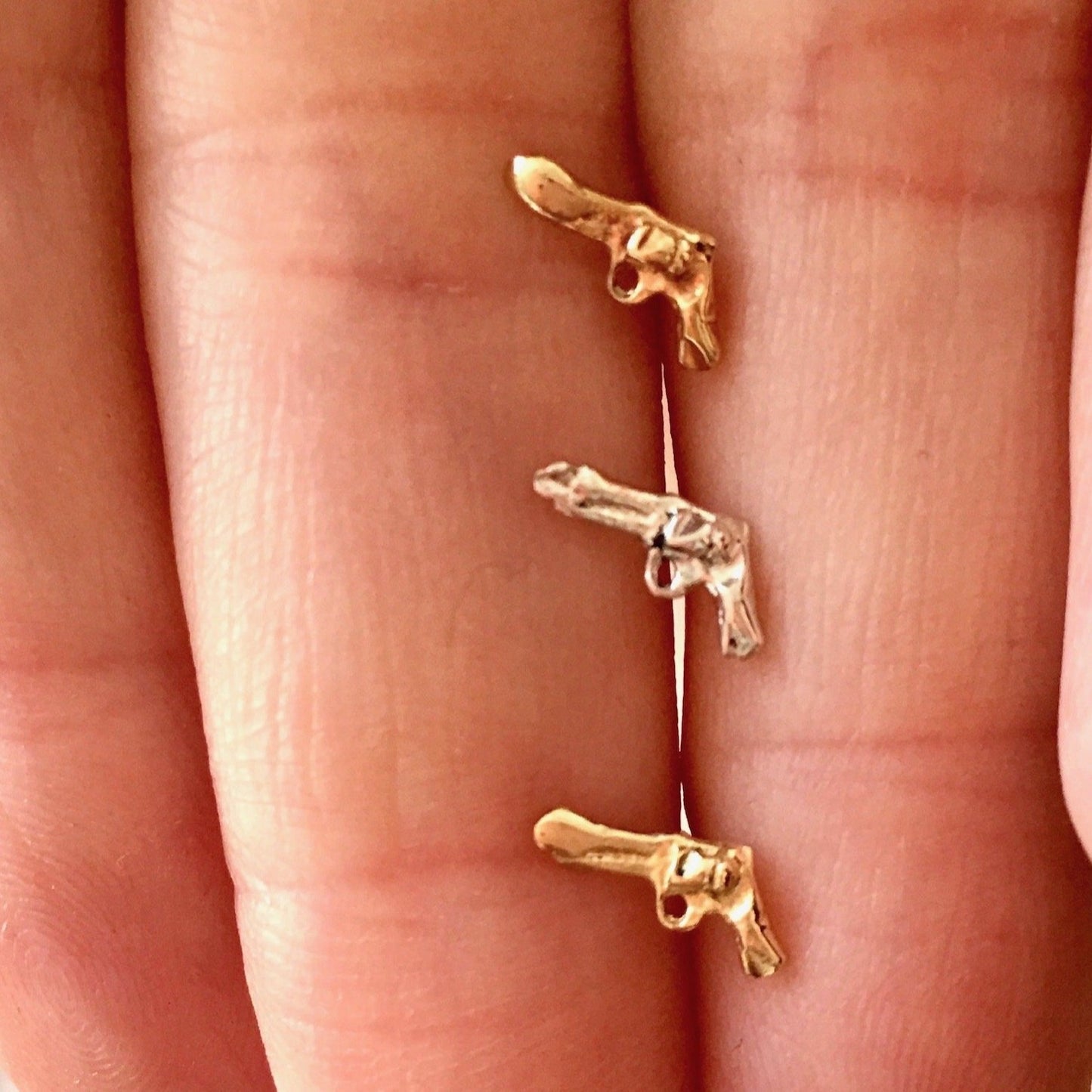 Tiny Toy Gun Ear Studs