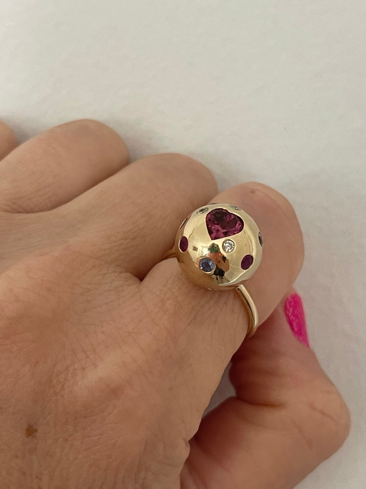 The Pink Disco Ball Ring