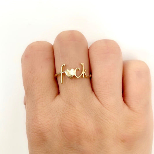 FUCK- Nameplate Ring