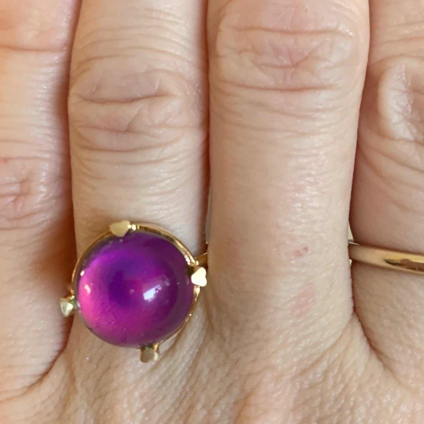 The Aura Mood Stone- Globe Bezel Ring