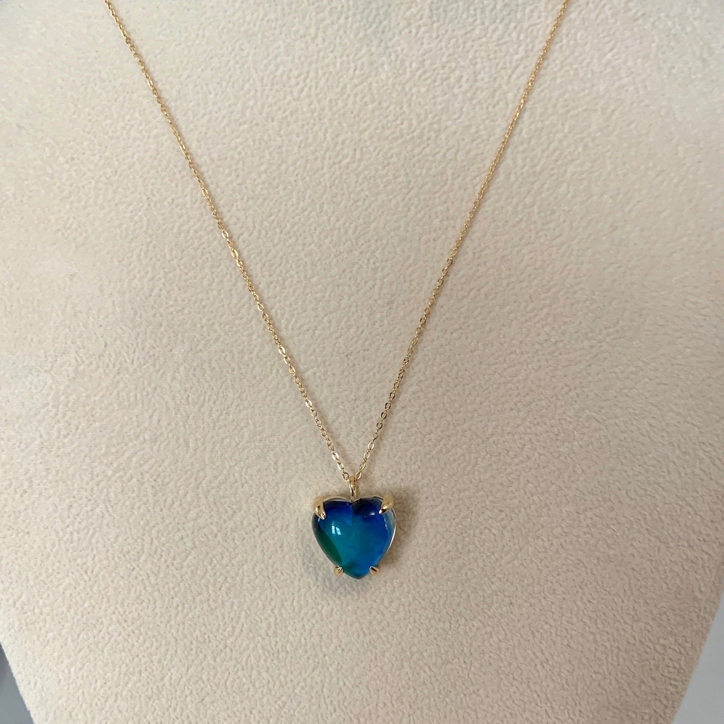 The Aura Mood Stone- Heart Necklace