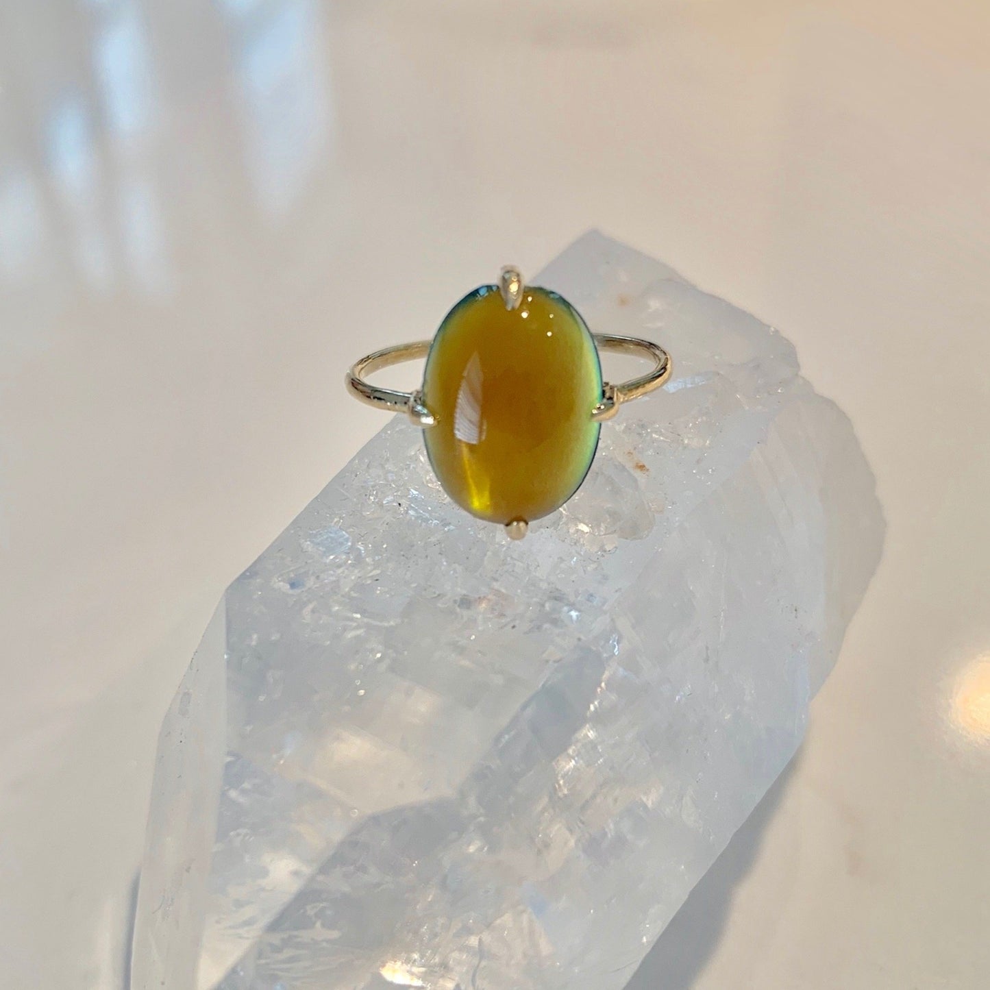 The Aura Mood Stone- NSEW Ring