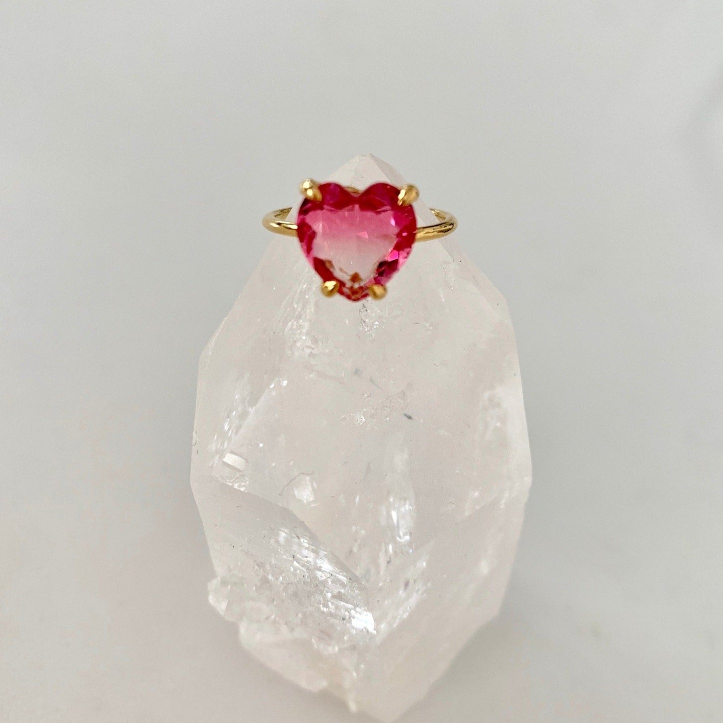 Heart of Stone Pink -Tourmaline Ring
