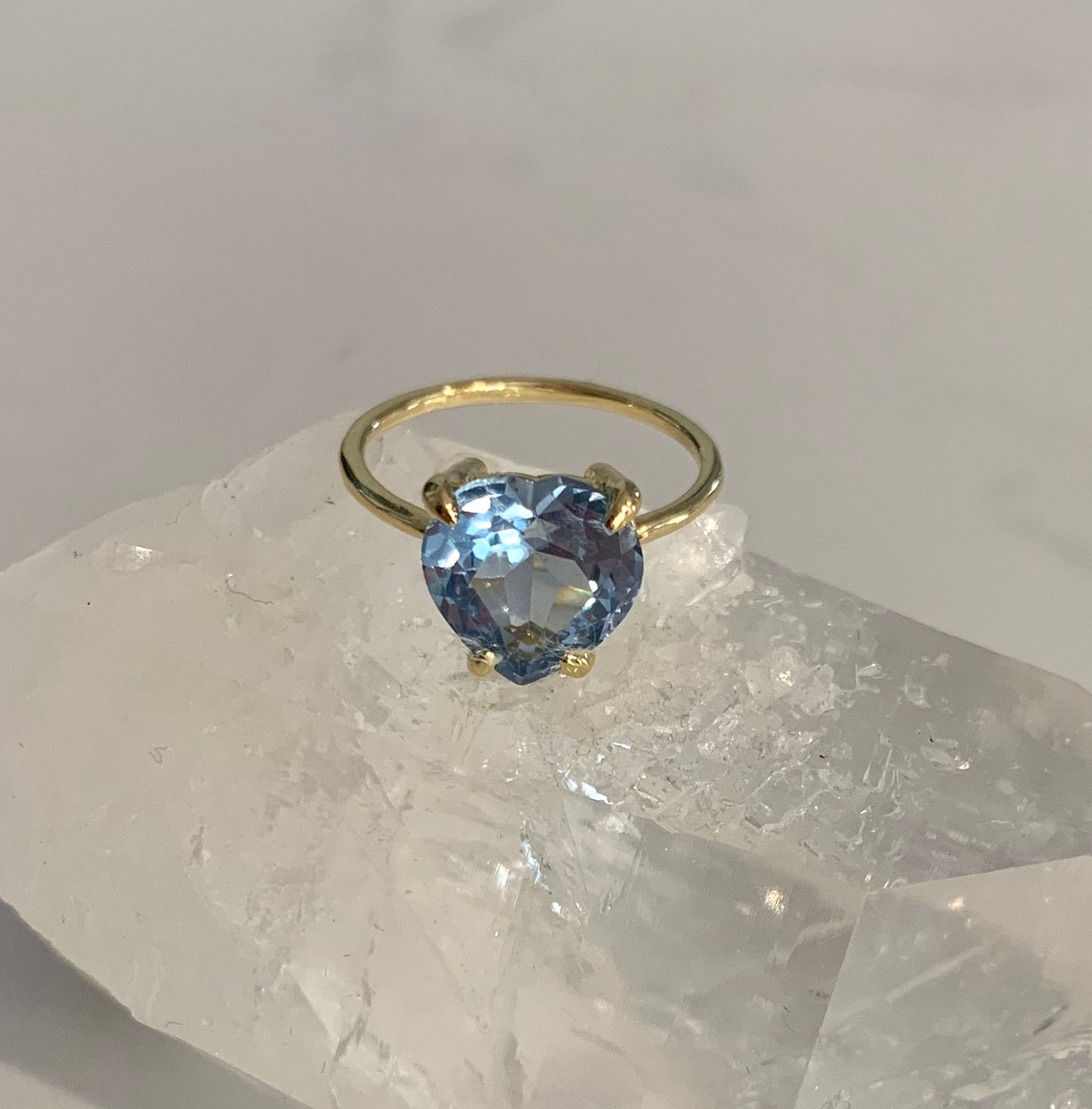 Heart of Stone- Aquamarine Ring