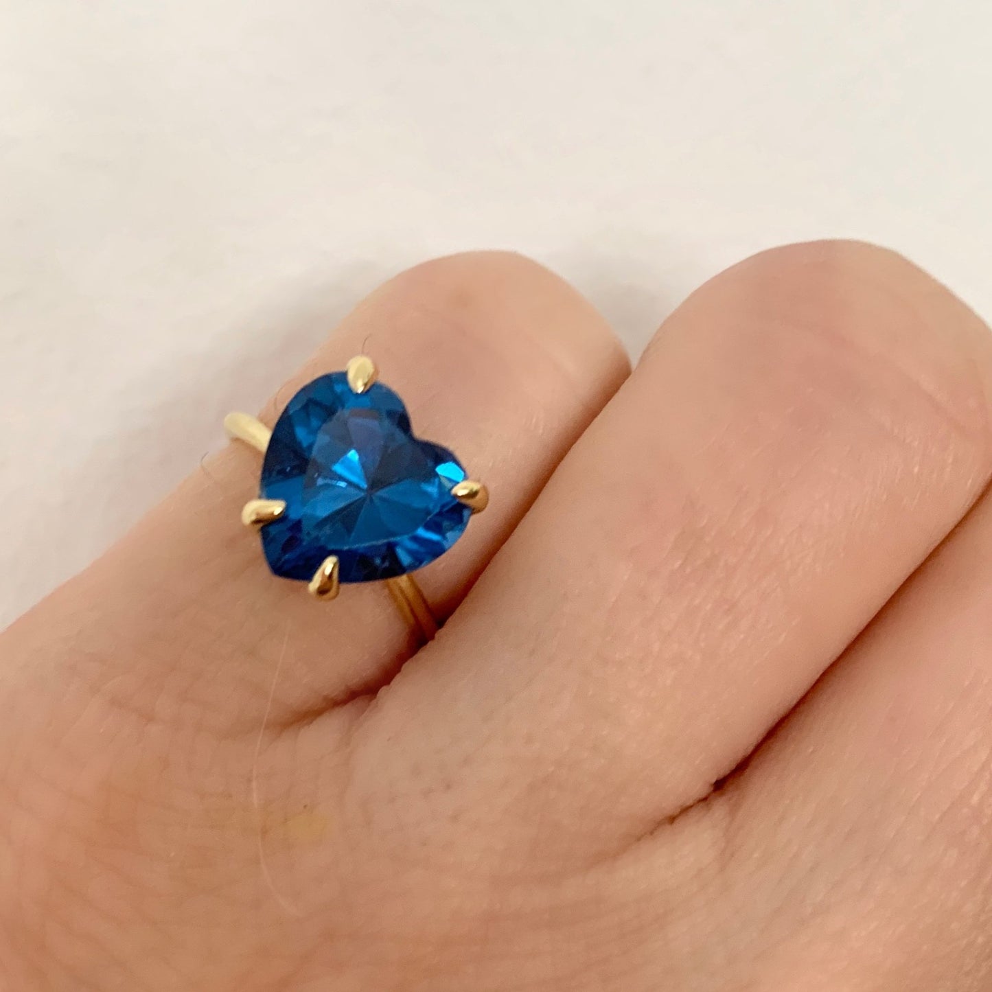Heart of Stone- Blue Topaz Ring
