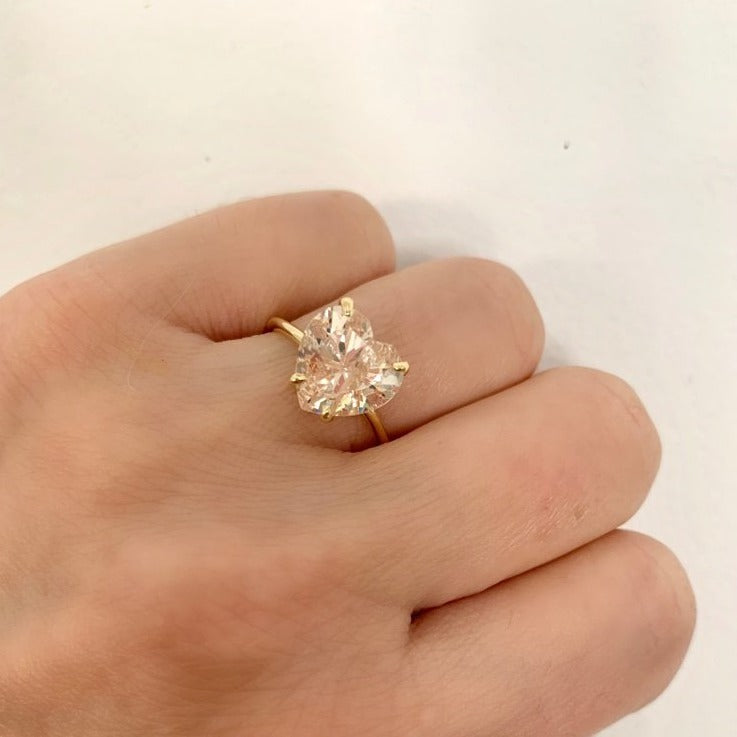 Heart of Stone- Champagne Diamond Ring