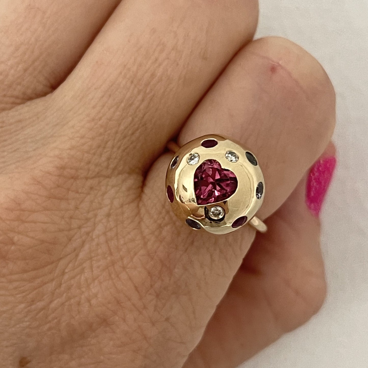 The Pink Disco Ball Ring